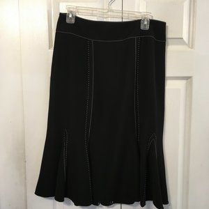 Joseph Ribkoff Black Flare Botton Skirt